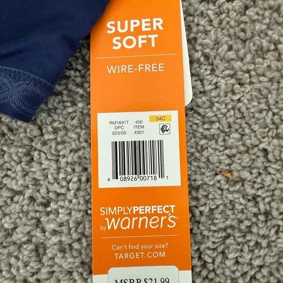 Warner's Super Soft Wire-Free Bra - Dark Blue - Picture 2 of 2